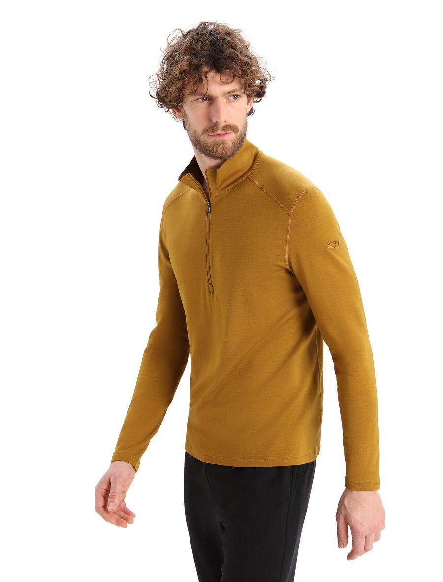 Base Layers Icebreaker Merino 260 Tech Long Sleeve Half Zip Thermal Top Męskie Brązowe | PL 1564SGLO